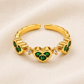 ANILLO HEART GREEN