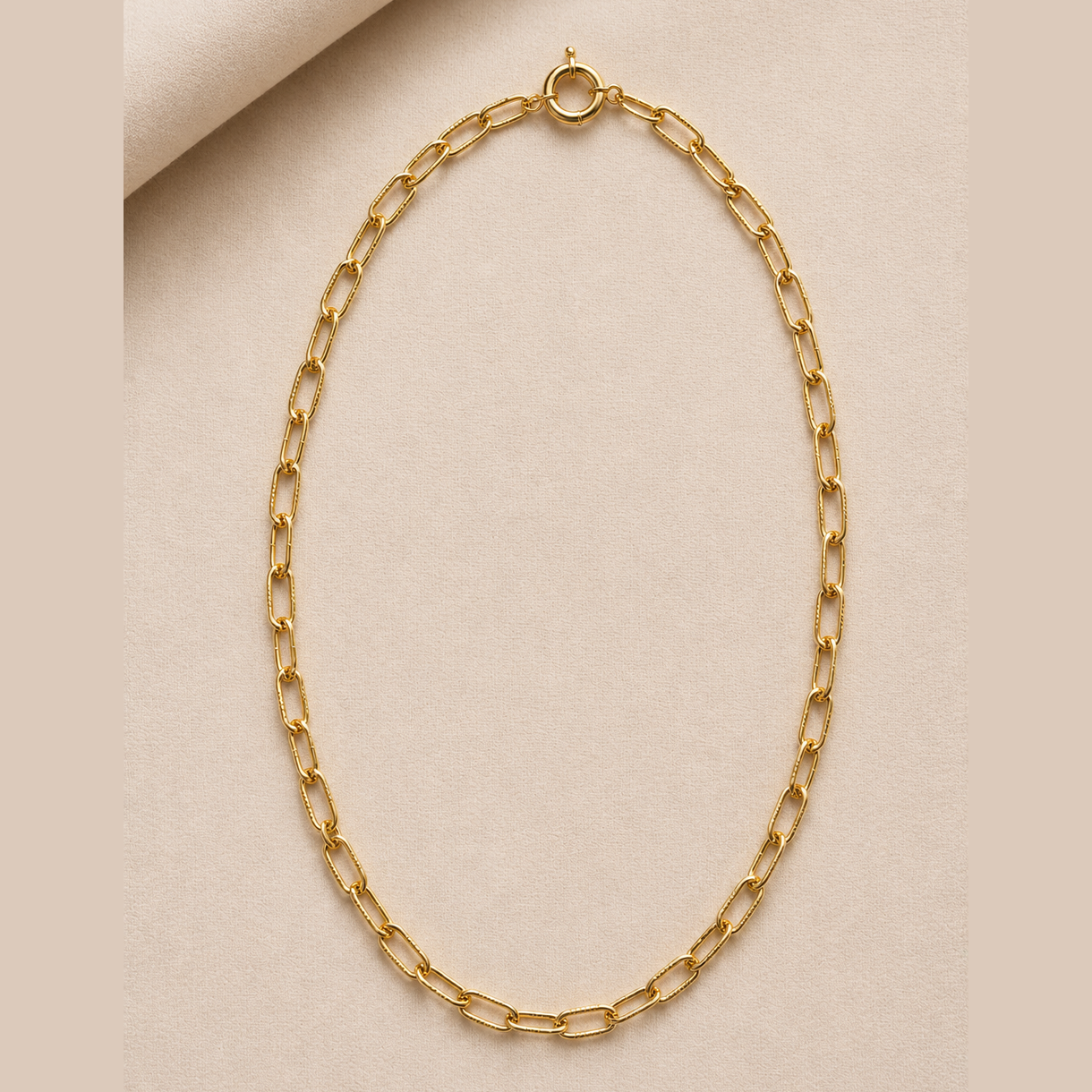 COLLAR PAPERCLIP GOLD
