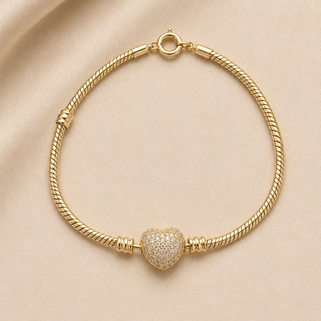 PULSERA HEART CRYSTAL