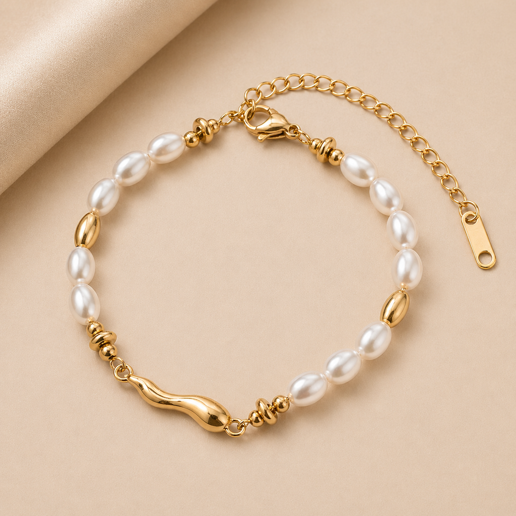 PULSERA PERLAS GOLD