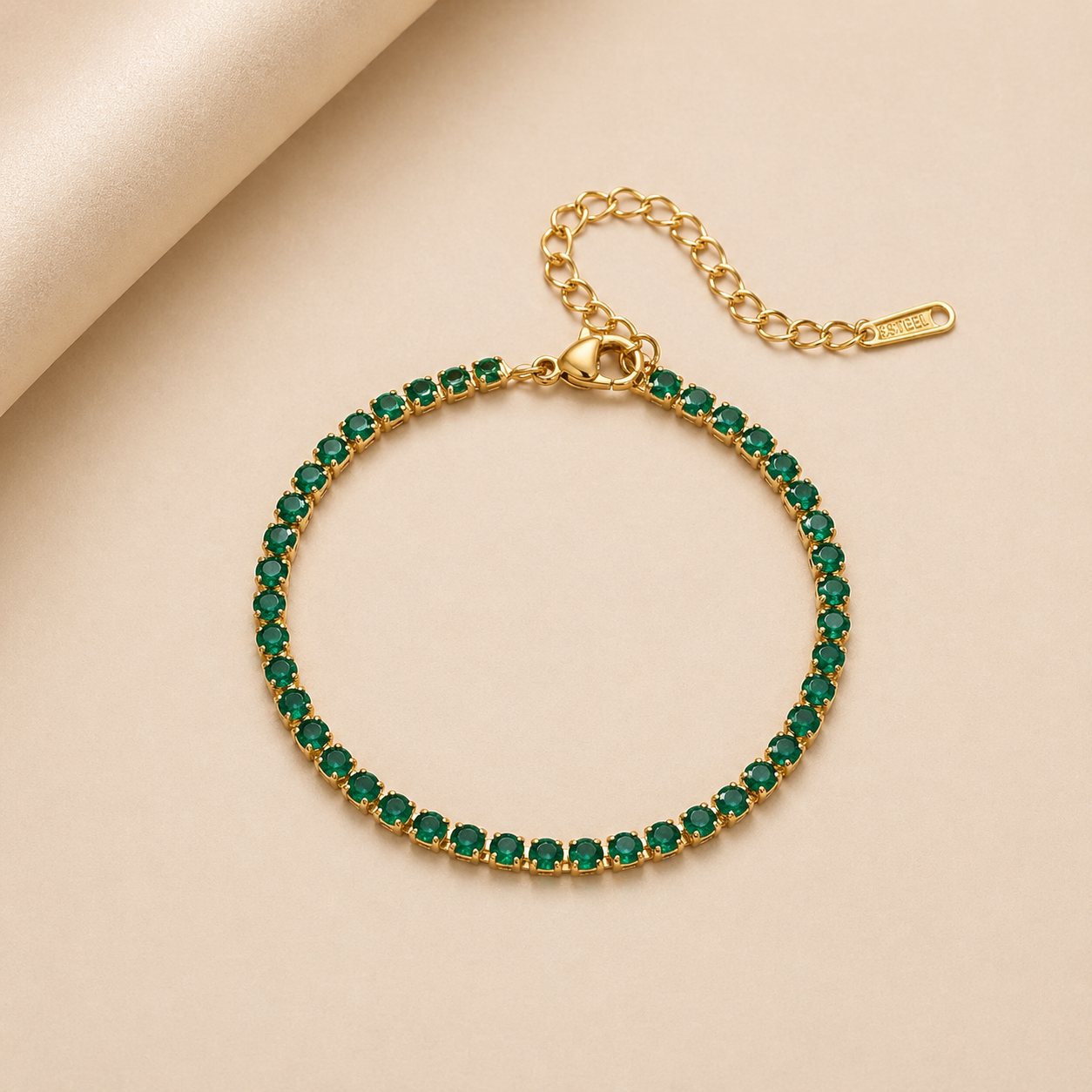 PULSERA ZIRCONIA GREEN