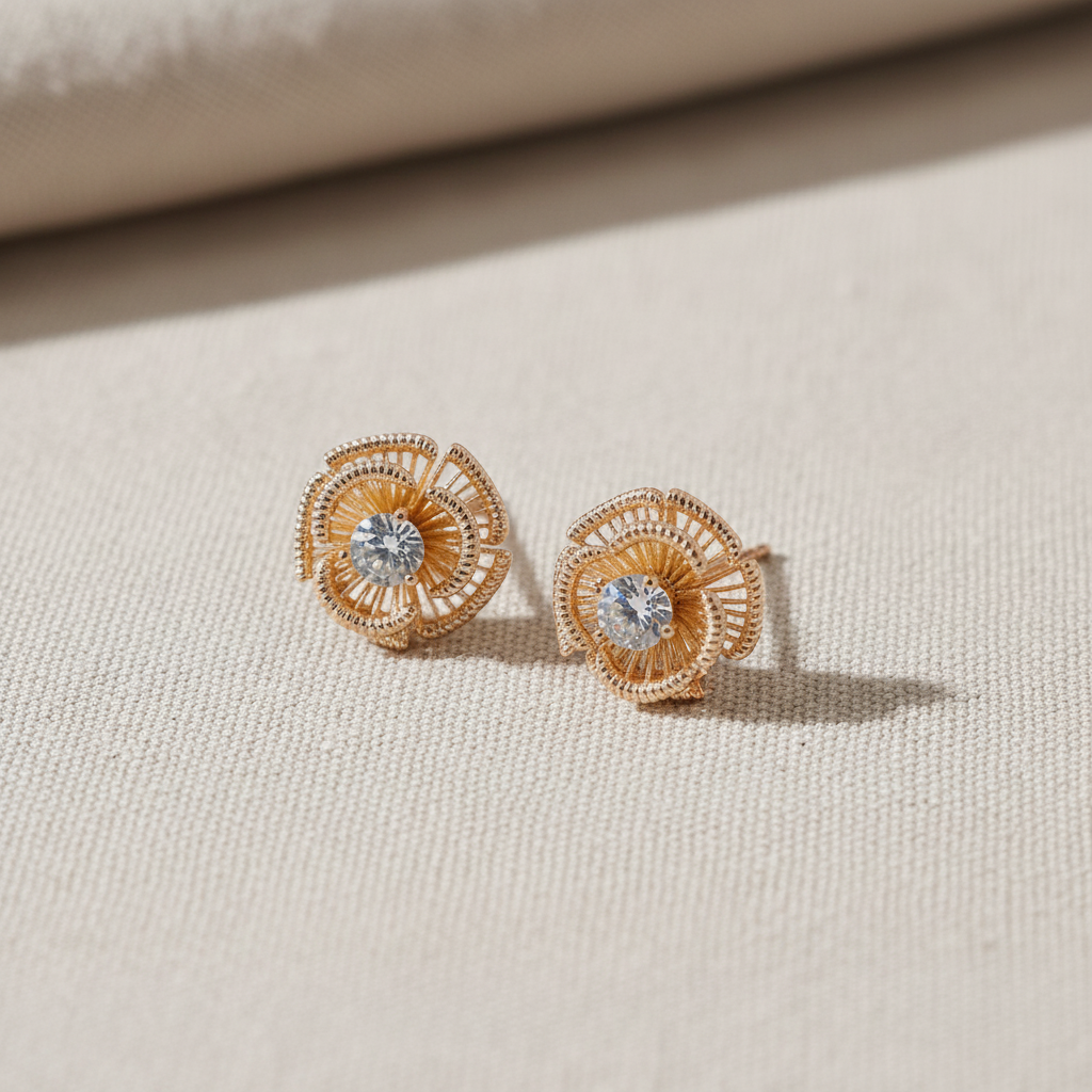 ARETES FILIGRANA ROSE GOLD STUD