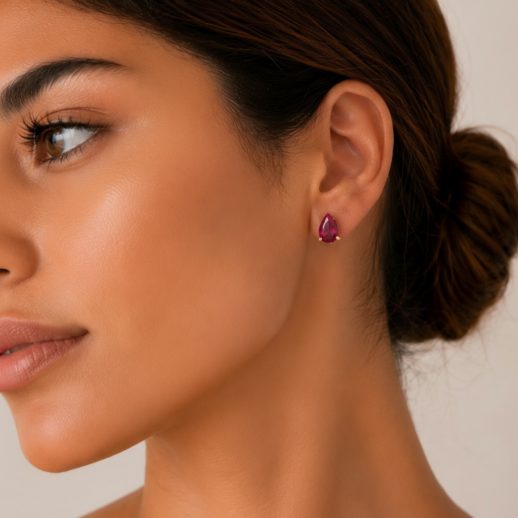 ARETES RUBY DROPS