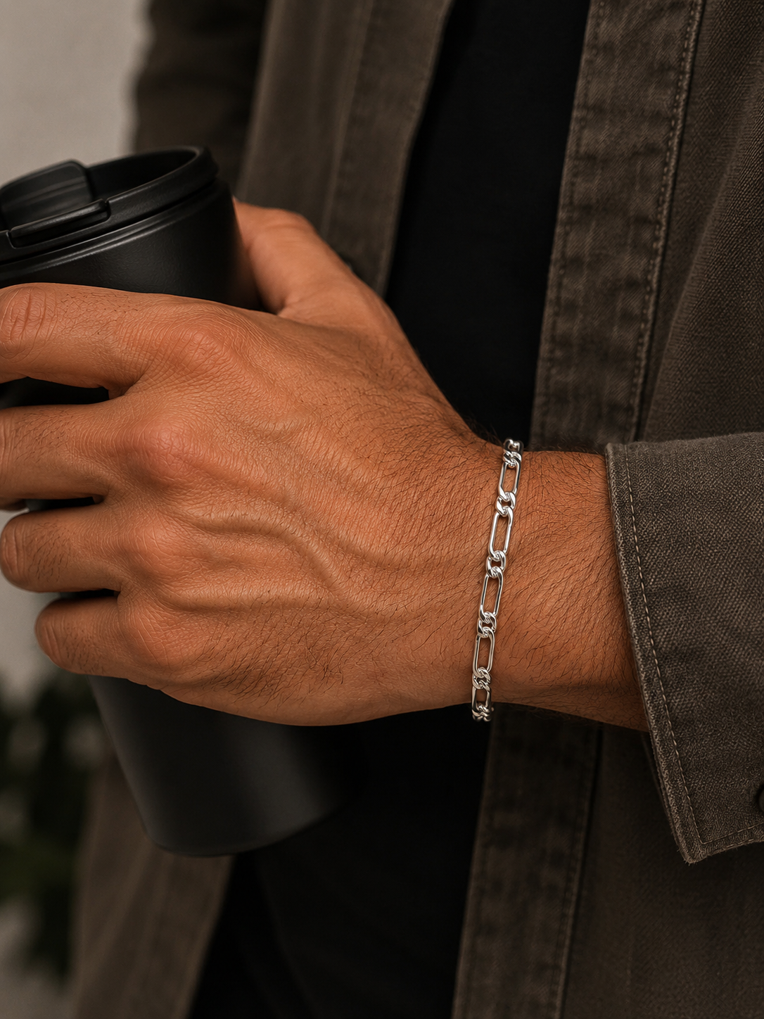 PULSERA FIGARO PLATA 950